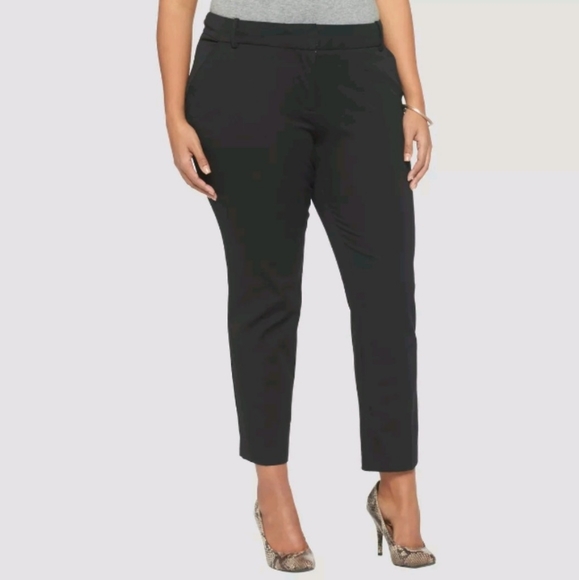 Ava & Viv Pants - Ava & Viv Charcoal Grey Cropped Pants 18W